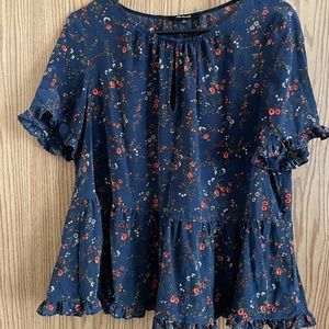 Floral babydoll shirt